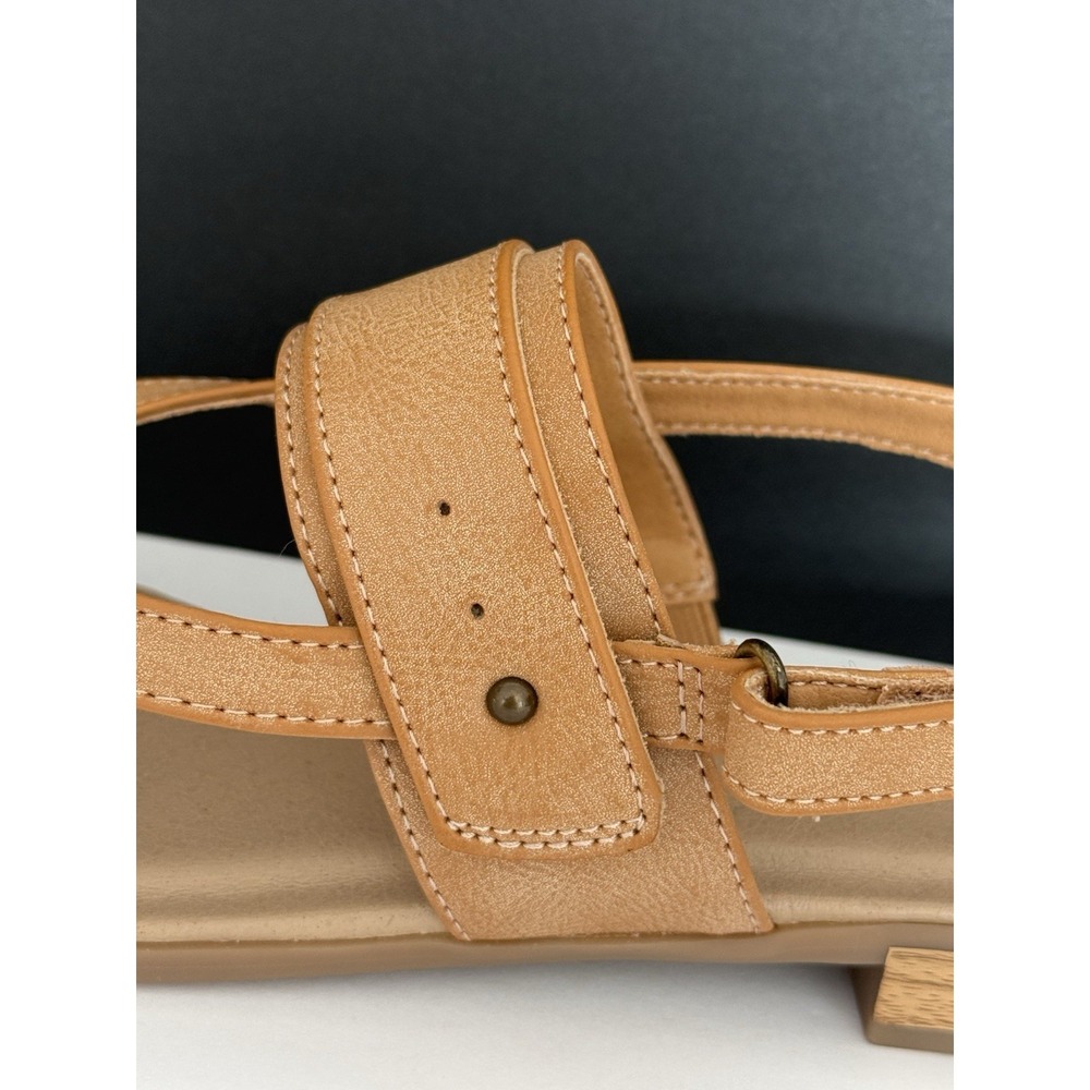 NIB Frye & Co CASSIA Tan Strappy Sandals Women's 8.5M Adjustable 1" Heel - Picture 4 of 16
